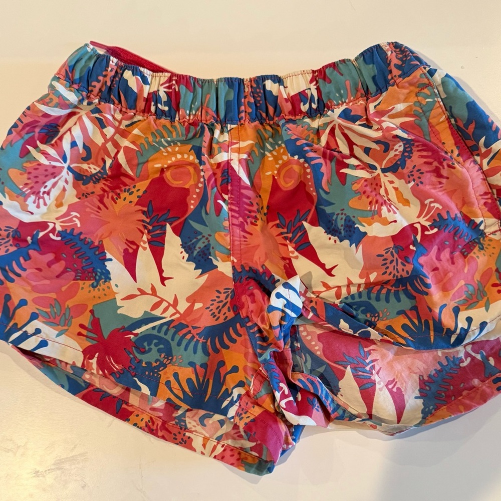 Patagonia bright floral pink tropical barely baggies nylon short extra small